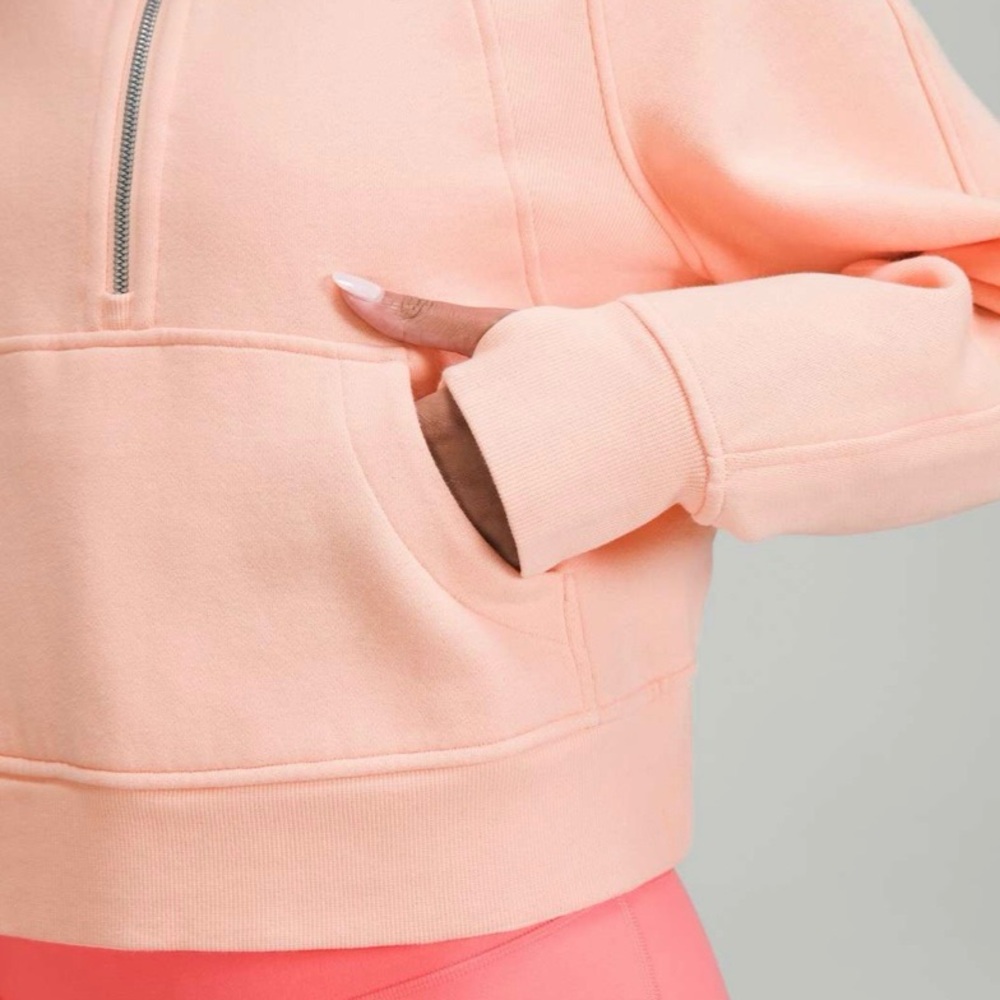 Lululemon Scuba Oversized Funnel Neck Half-Zip Peach / Orange - Picture 3 of 7